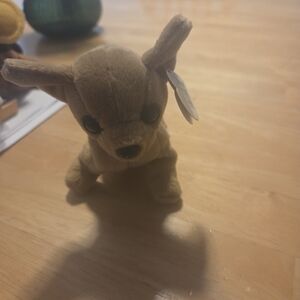 Tiny Beanie Baby Cute Brown Plush Dog Toy